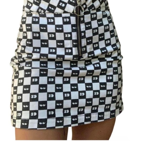 LAZY OAF X VANS checkerboard mini Skirt - Picture 1 of 4